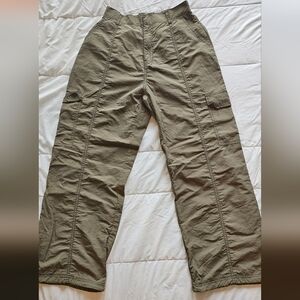 Beige Botany Khaki Nylon Cargo Pants size small
